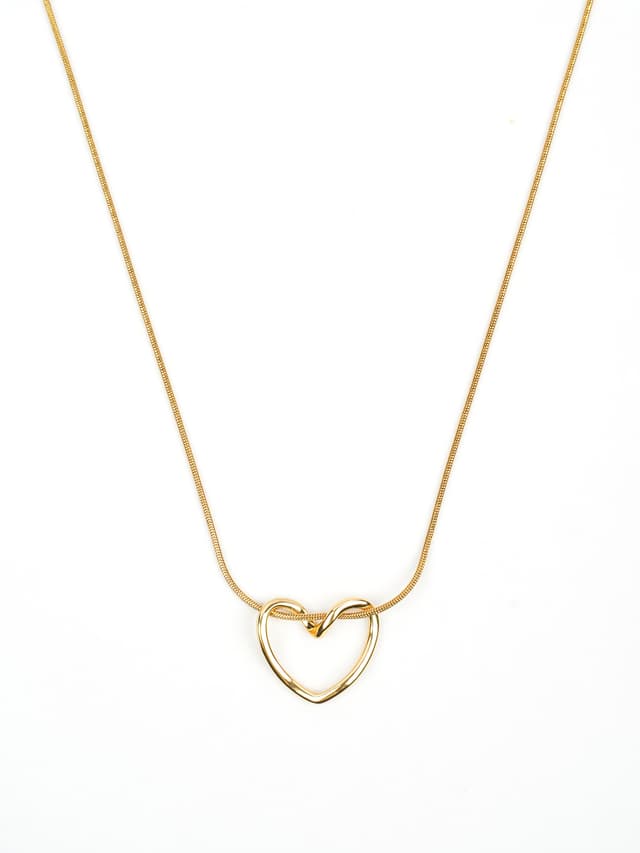 Dainty Open Heart Necklace-thumb-1