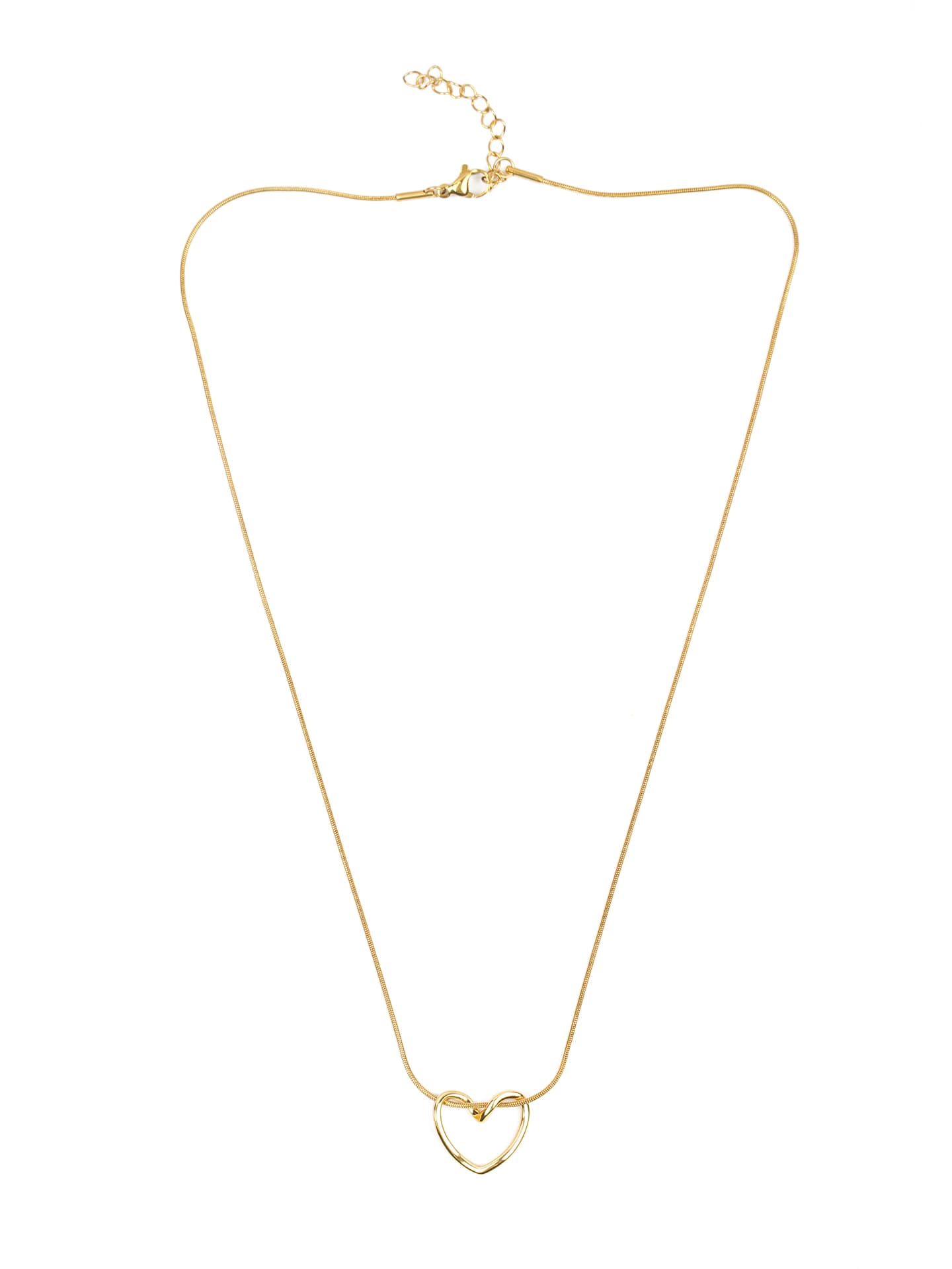 Dainty Open Heart Necklace-2
