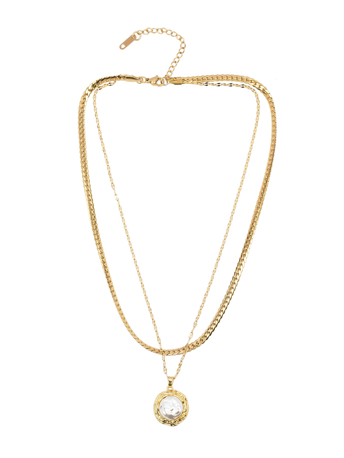 Chic Layered Medallion Necklace-2