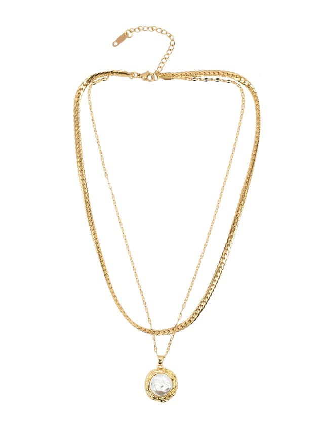 Chic Layered Medallion Necklace-thumb-2
