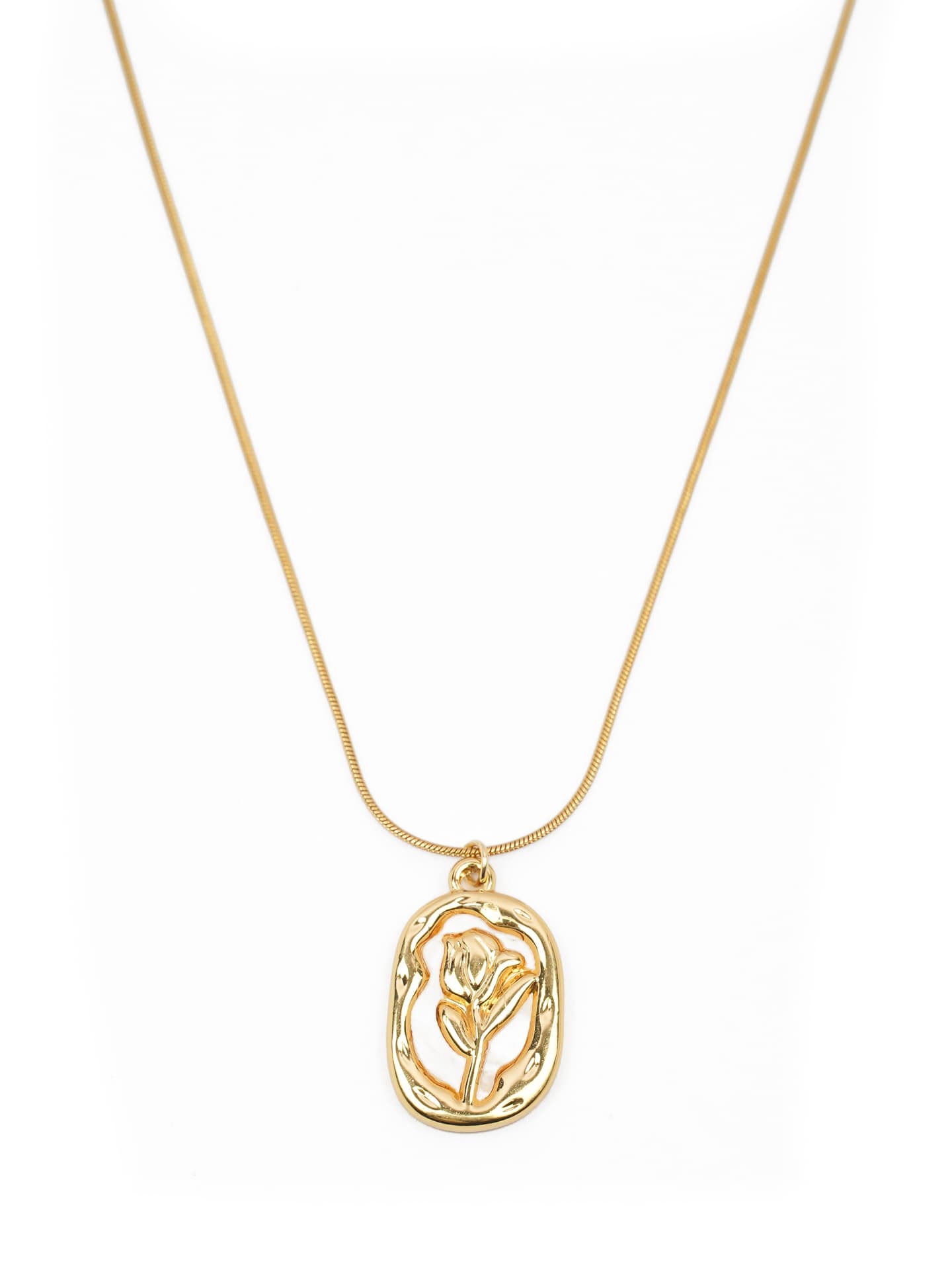 Art Nouveau Style Floral Medallion Necklace-1