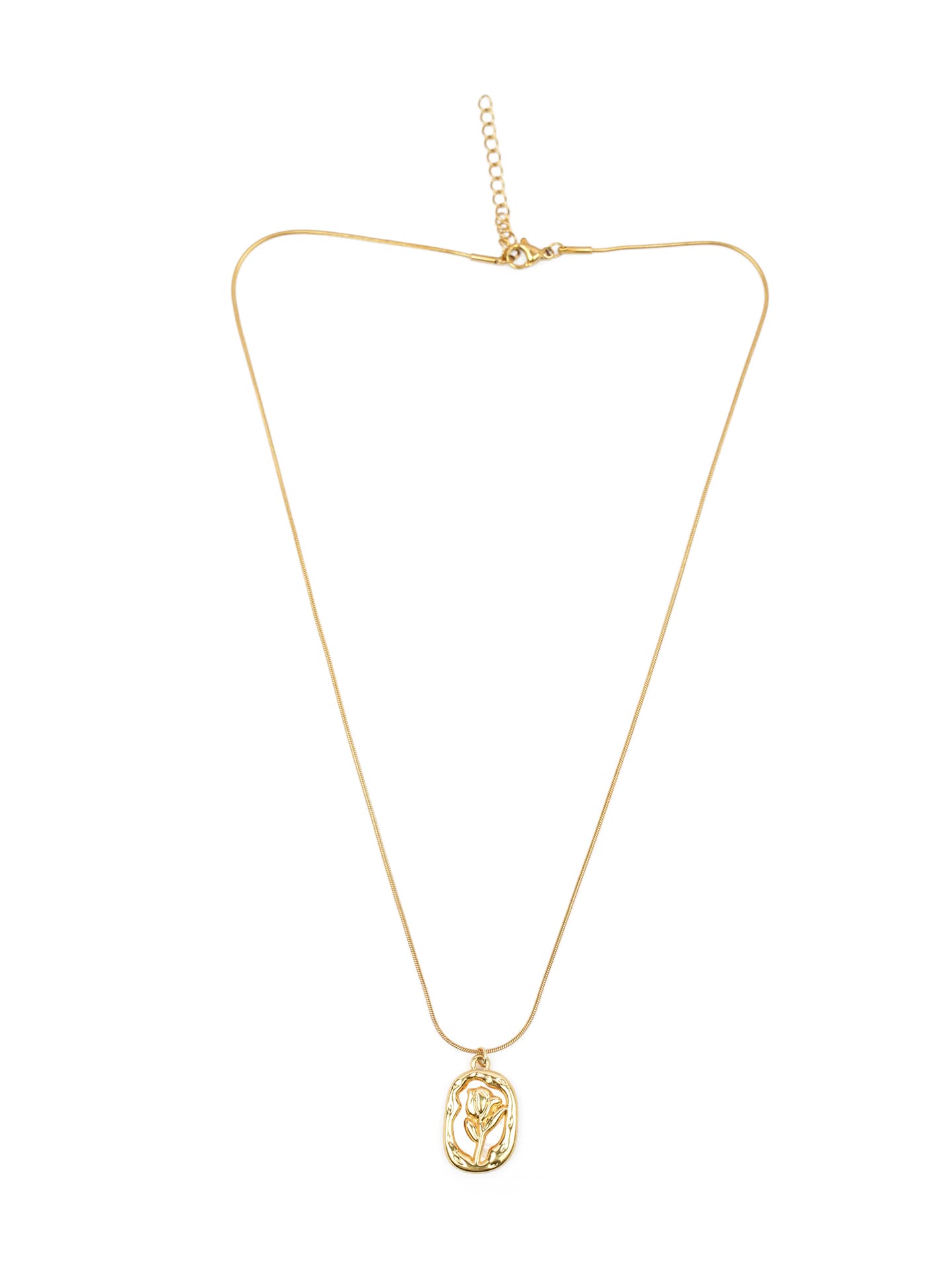 Art Nouveau Style Floral Medallion Necklace-2