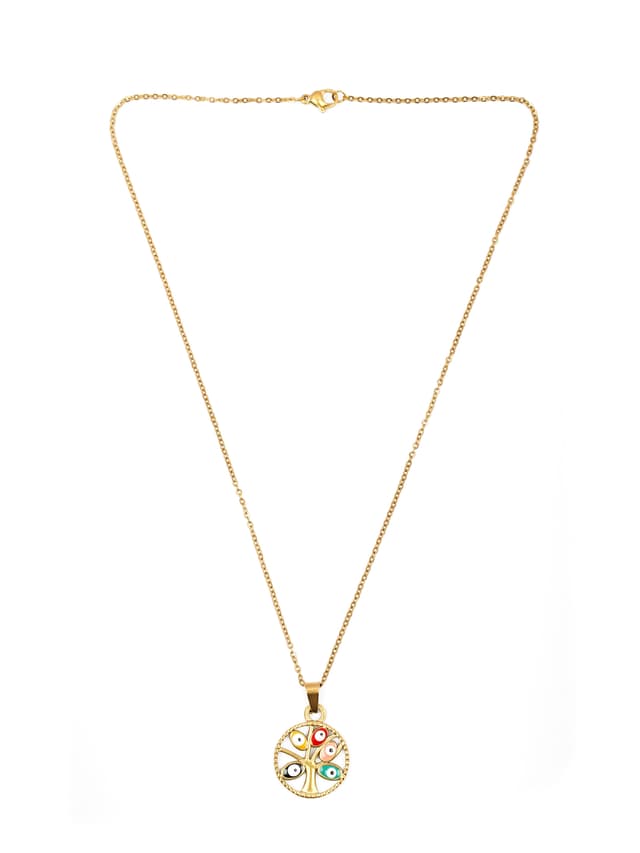 Protective Multi-Eye Medallion Necklace-thumb-2