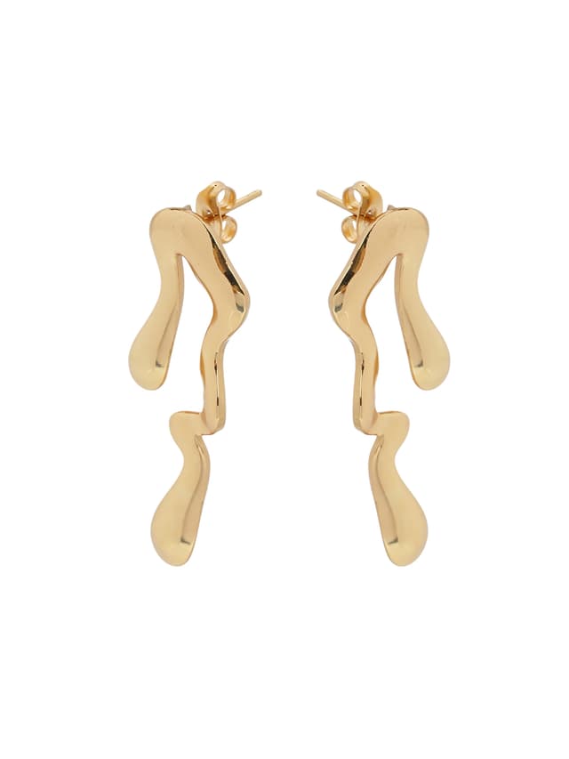 Whimsical Enamel Floral Drop Earrings-thumb-1