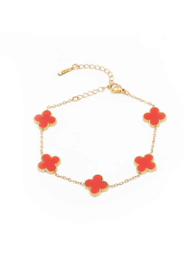 The "Lucky Charm" Bracelet in Rouge Red-thumb-2
