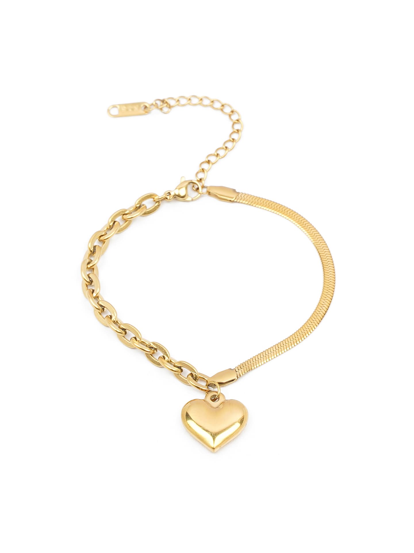 The "Amour" Mixed Chain Bracelet-2