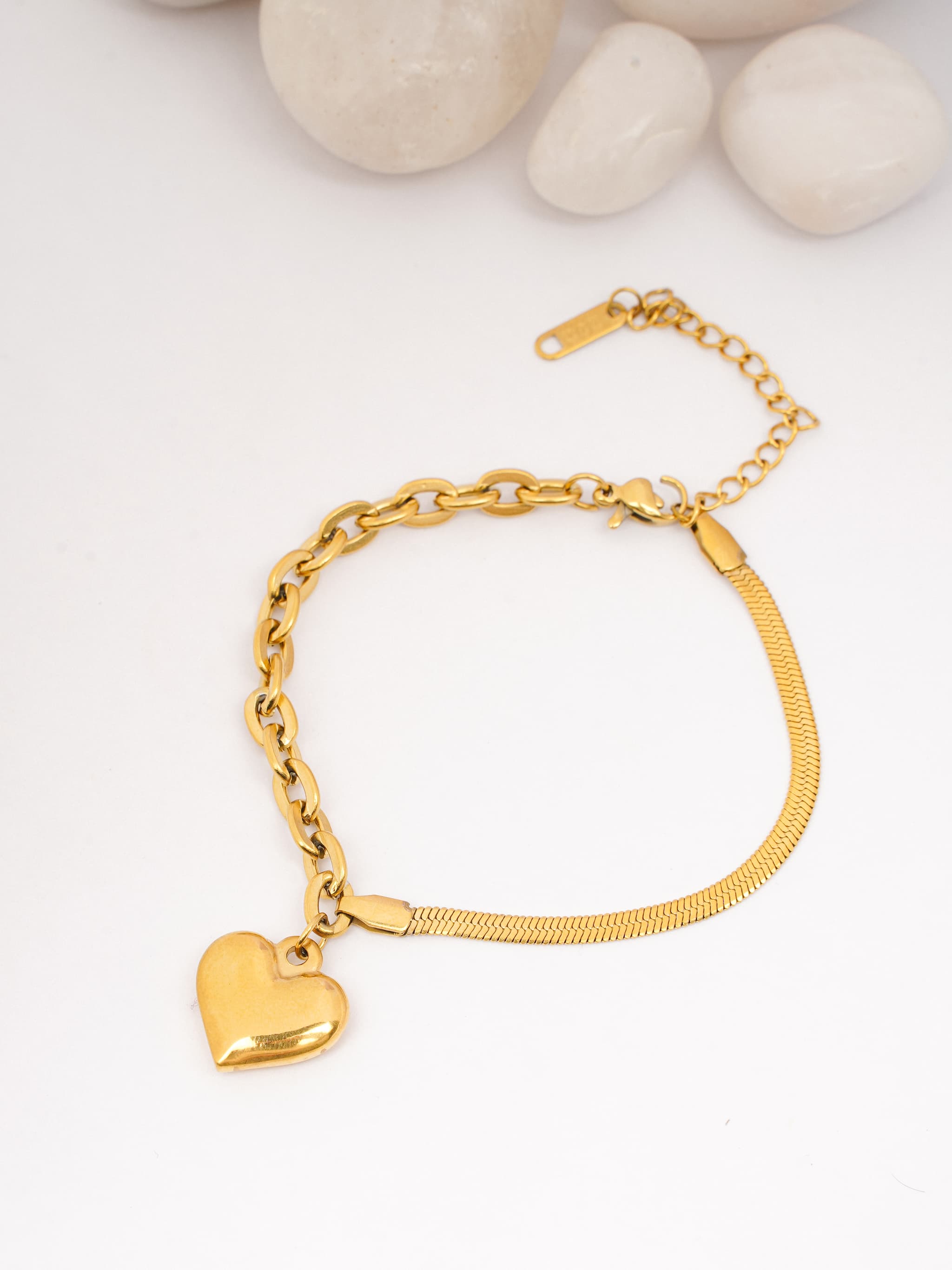 The "Amour" Mixed Chain Bracelet-0