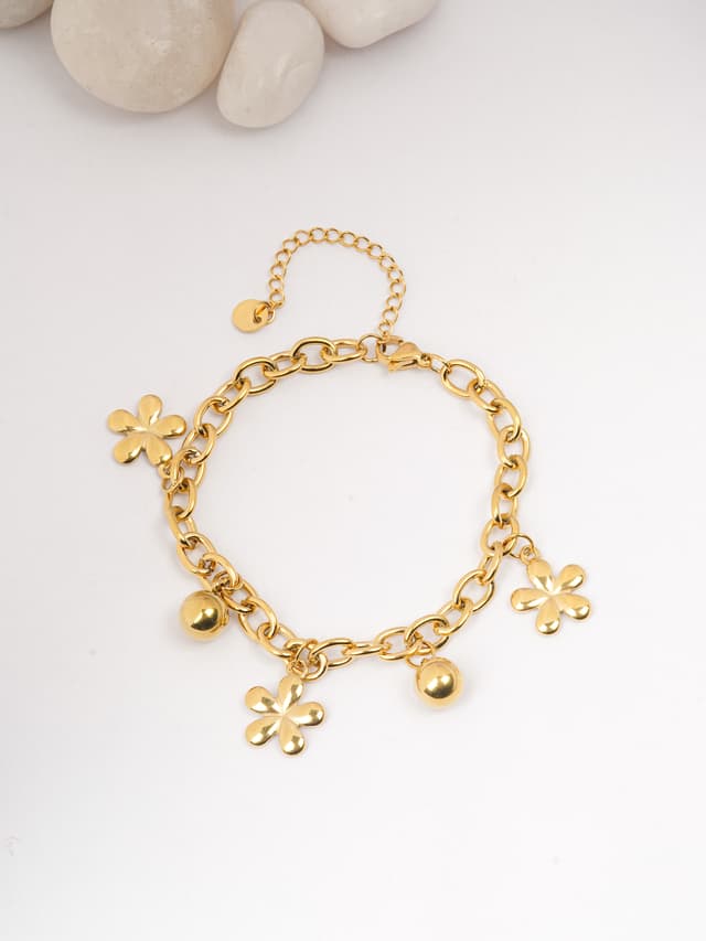 The "Meadow" Charm Chain Bracelet-thumb-0