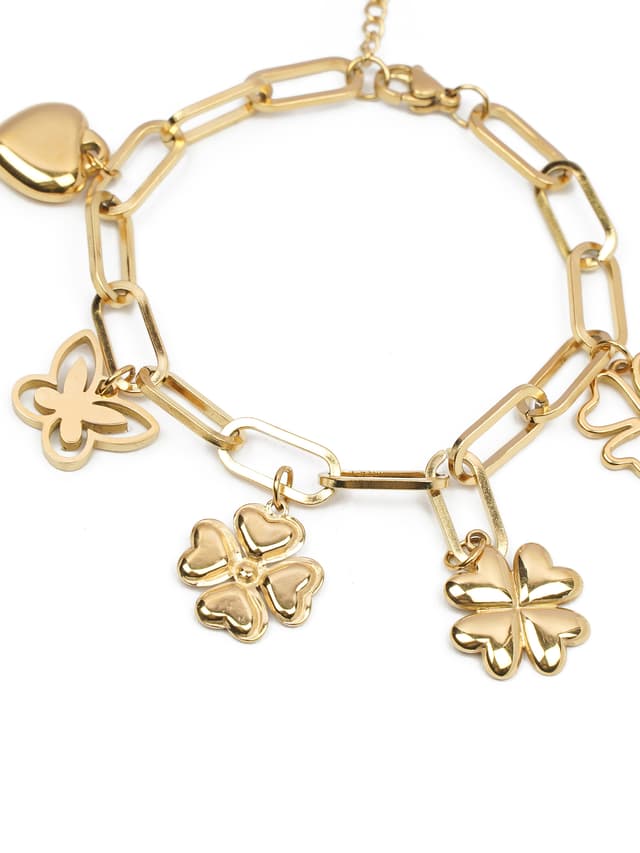 Golden Swirl of Style: The Modern Charm Bracelet-thumb-1