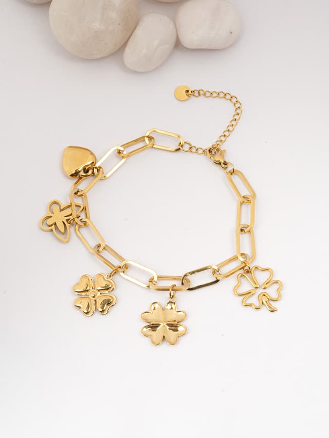 Golden Swirl of Style: The Modern Charm Bracelet-thumb-0