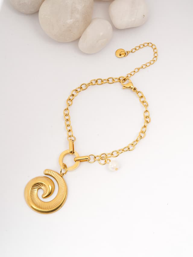 The Single Spiral Charm Bracelet-thumb-0