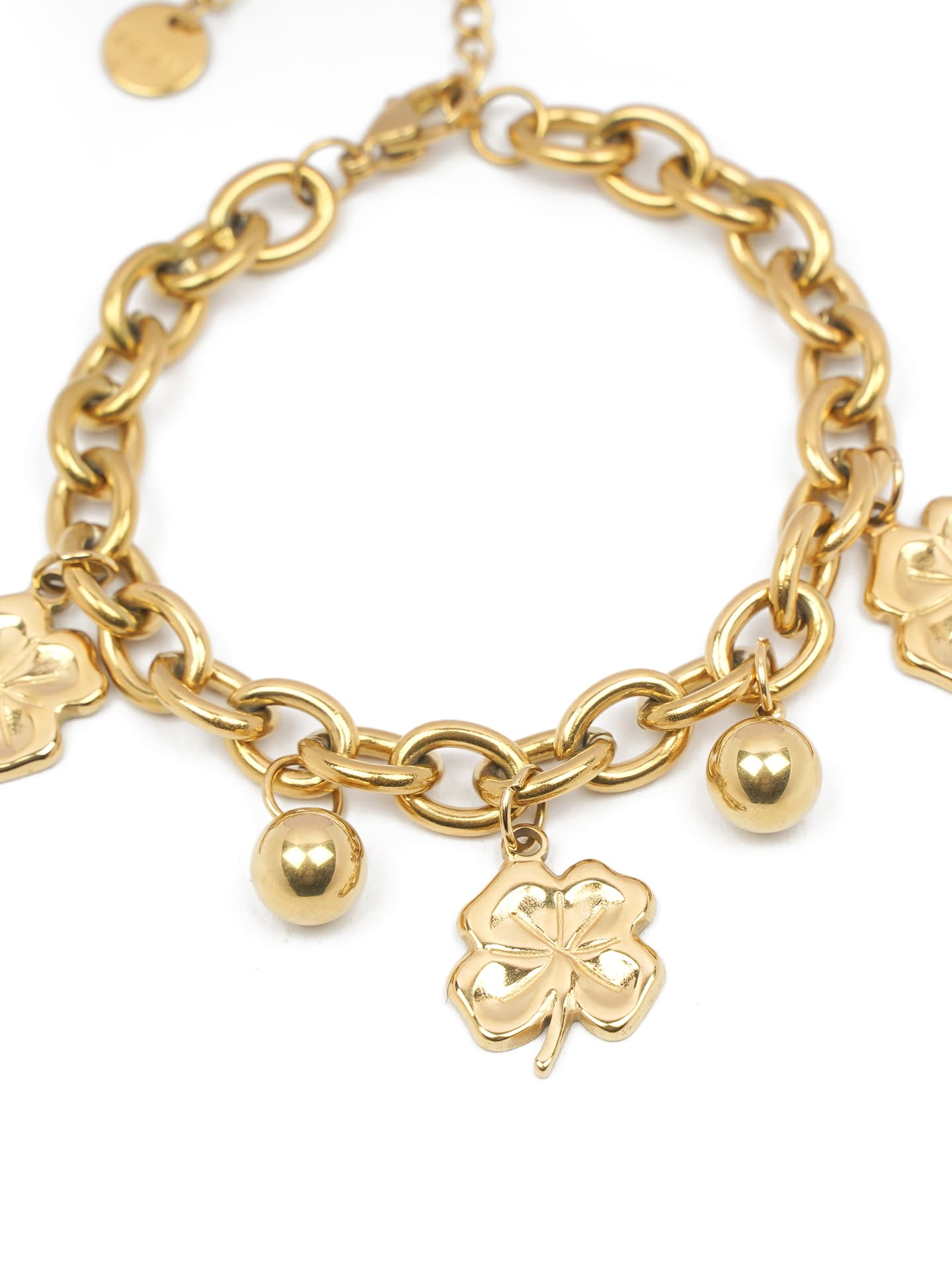 Charmingly Lucky: The Clover & Ball Bracelet-1
