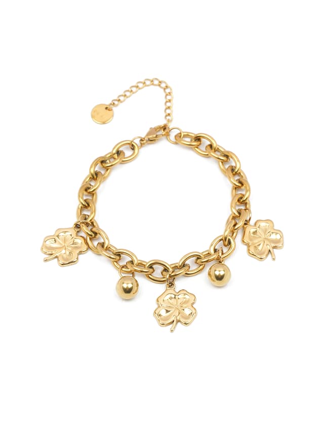 Charmingly Lucky: The Clover & Ball Bracelet-thumb-2