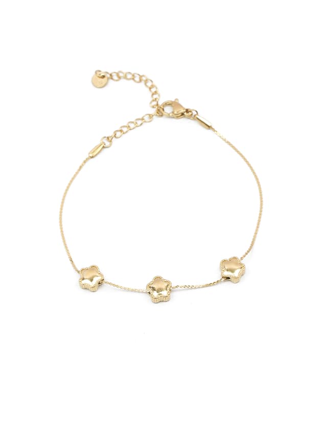 Lucky Charm & Elegance: The Clover Paperclip Bracelet-thumb-2