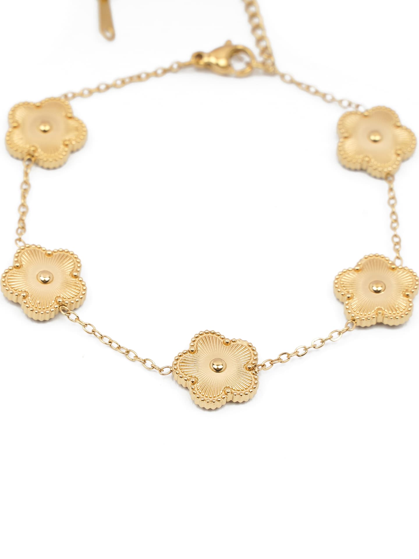 Black Clover & Crystal Station Bracelet-1