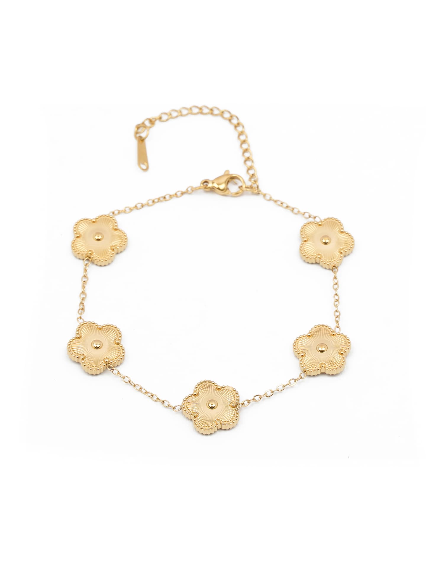 Black Clover & Crystal Station Bracelet-2