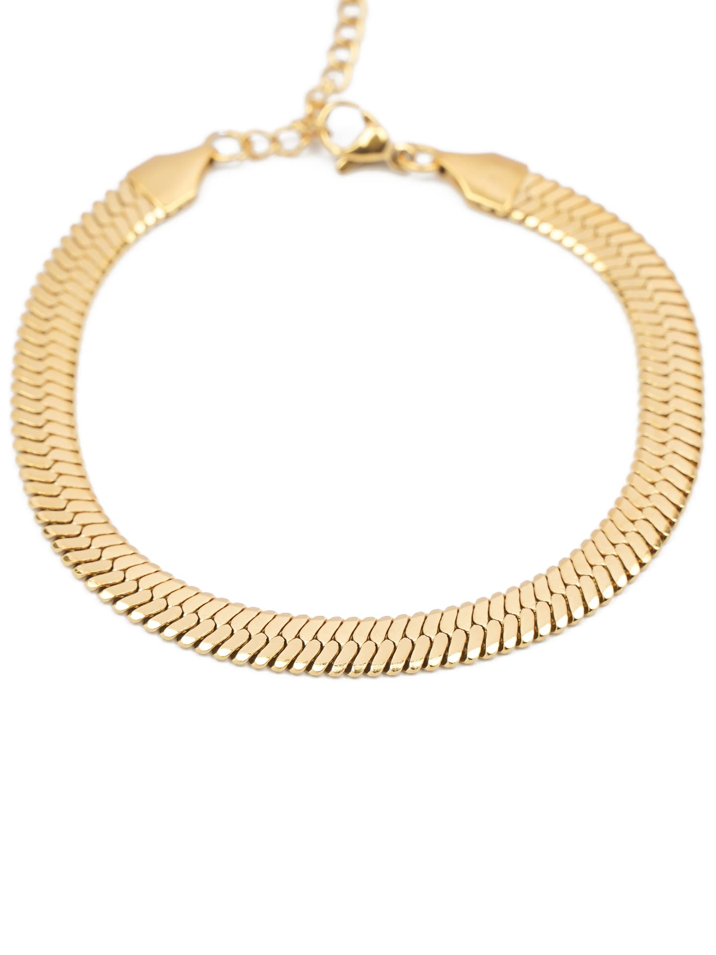 The Luxe Herringbone Chain Bracelet-1