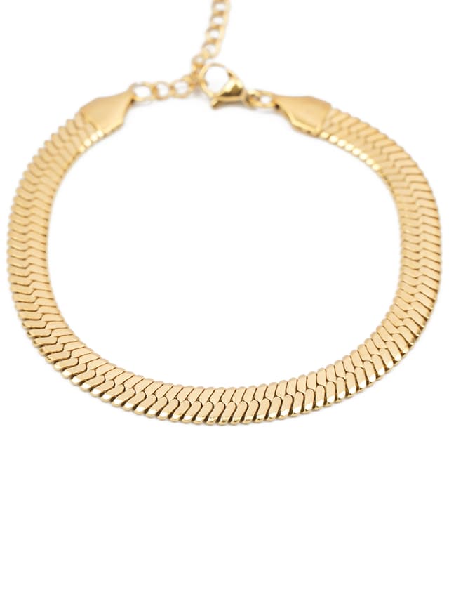 The Luxe Herringbone Chain Bracelet-thumb-1
