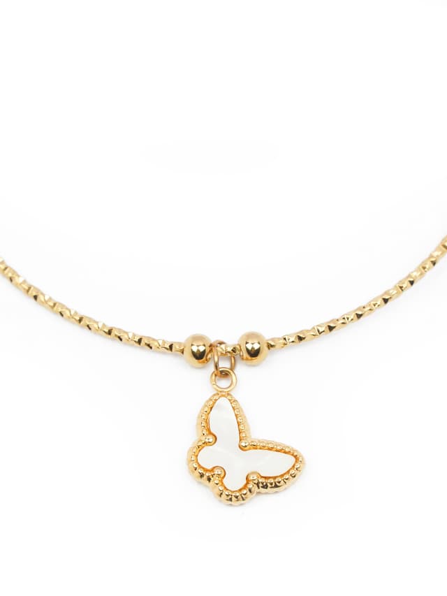 Delicate Butterfly Charm Bracelet-thumb-1