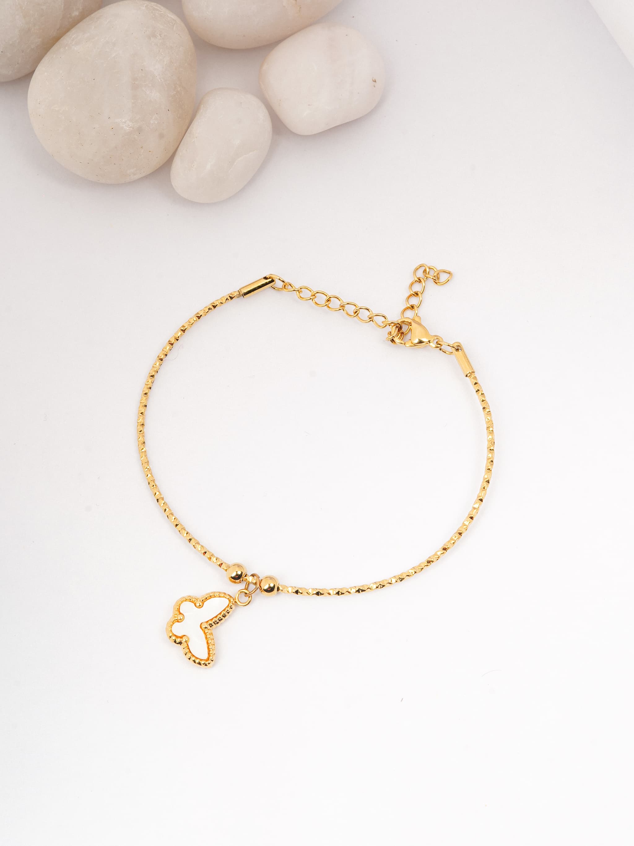 Delicate Butterfly Charm Bracelet-0