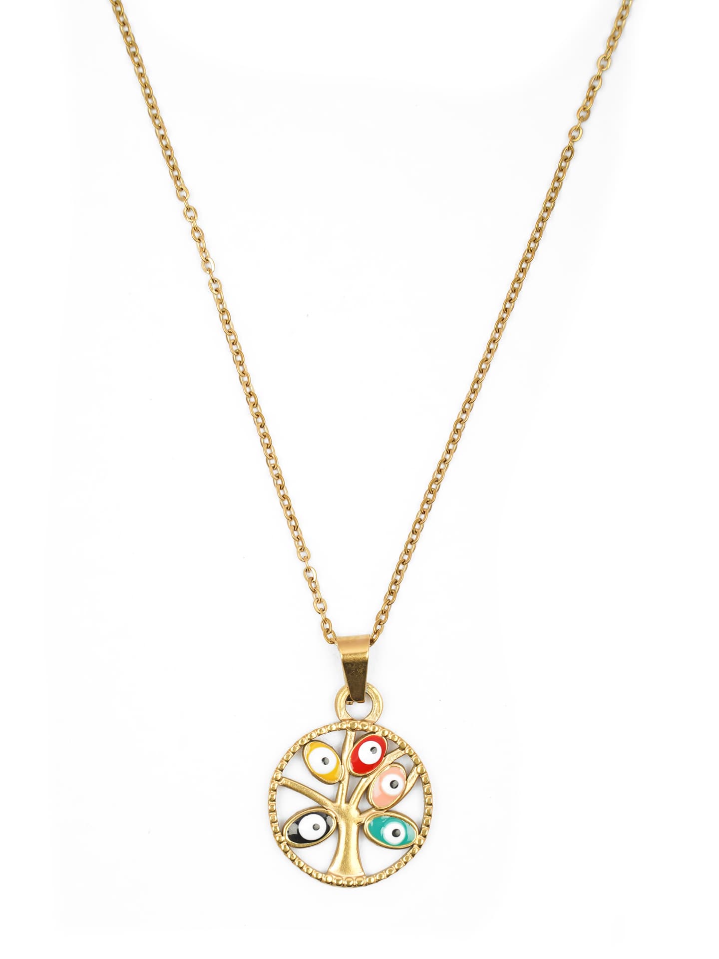 Protective Multi-Eye Medallion Necklace-1