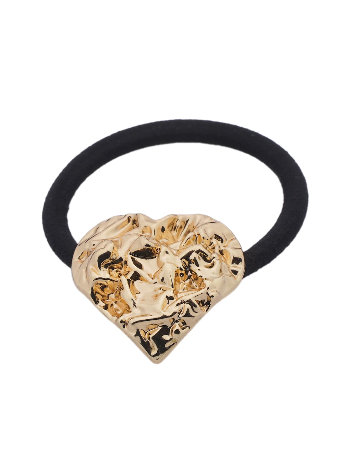 Abstract Hammered Heart Hair Tie-1