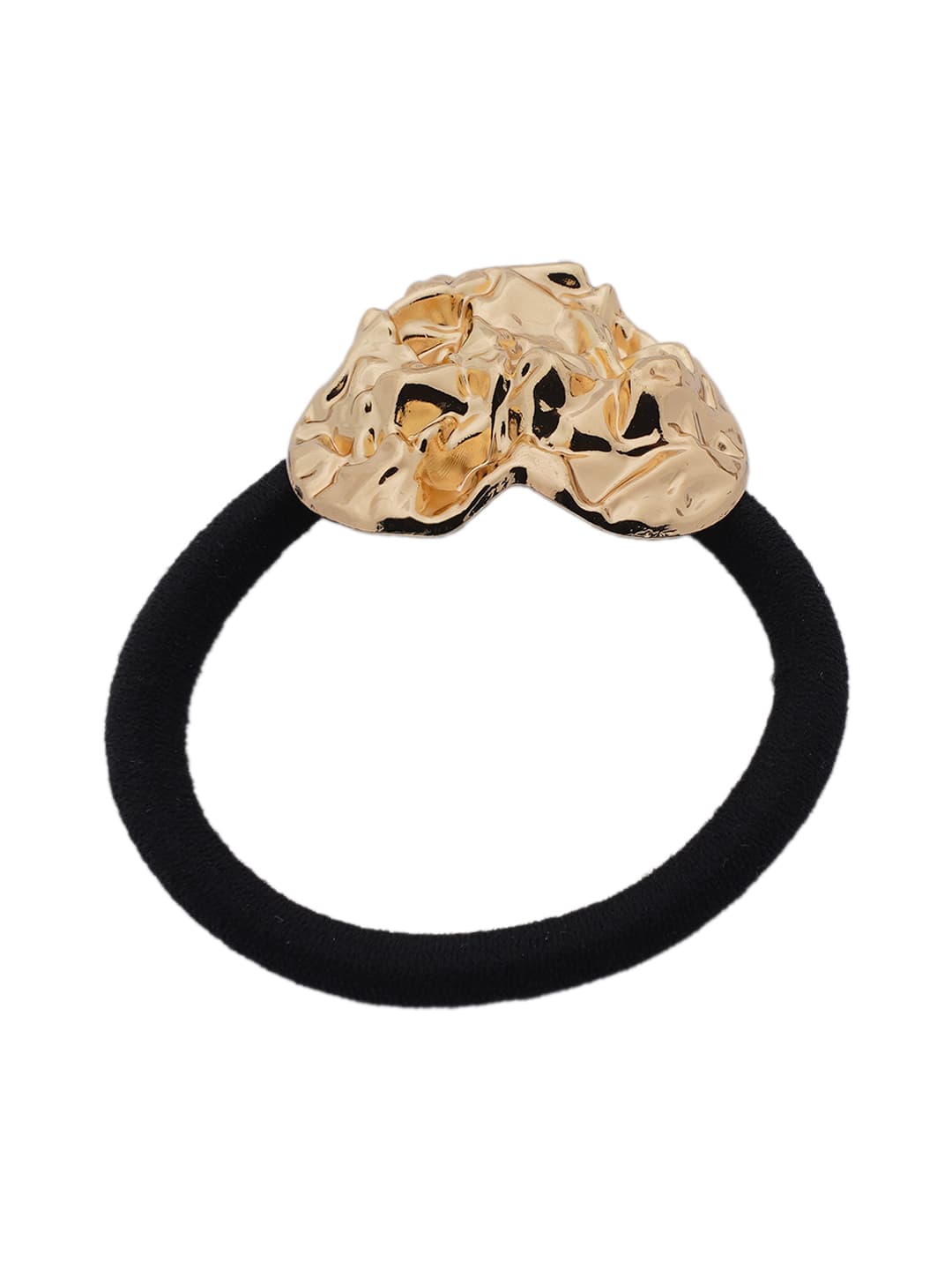 Abstract Hammered Heart Hair Tie-2