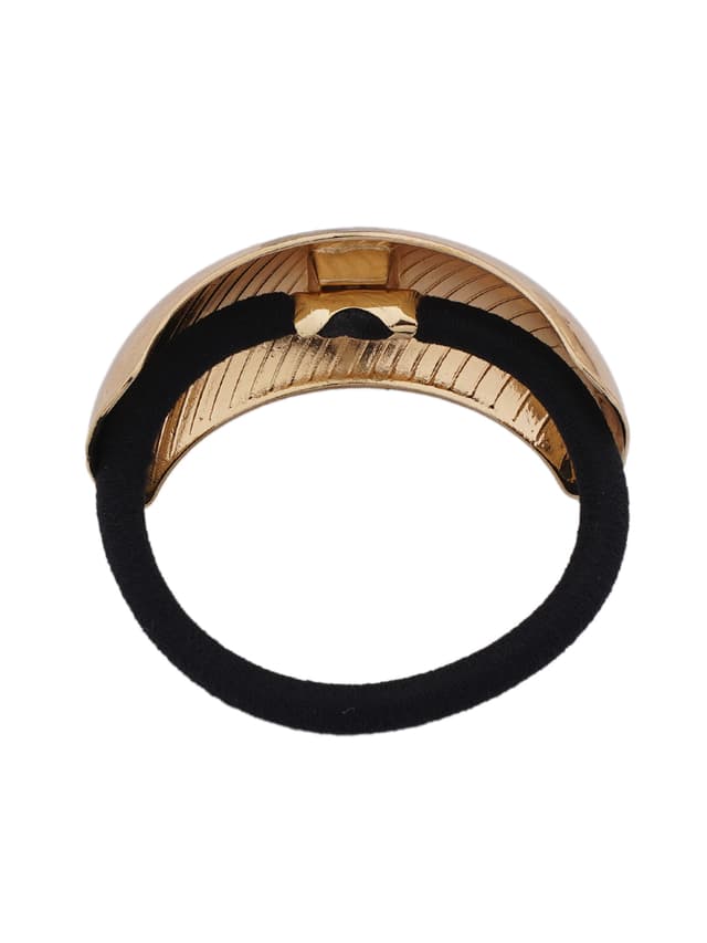 Gold Dome Hair Cuff with Elastic Tie-thumb-2