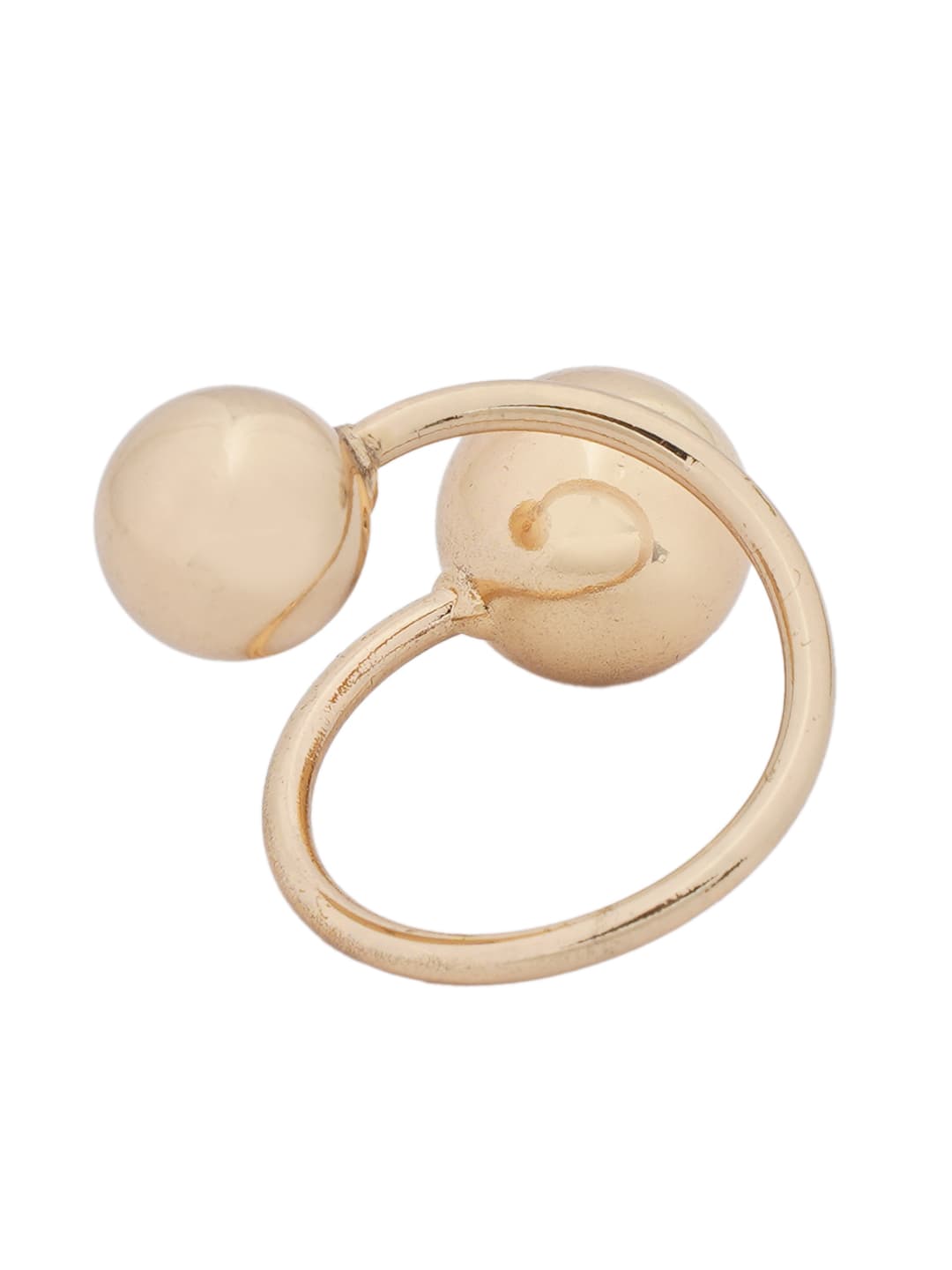 Minimalist Gold Sphere Open Ring-2
