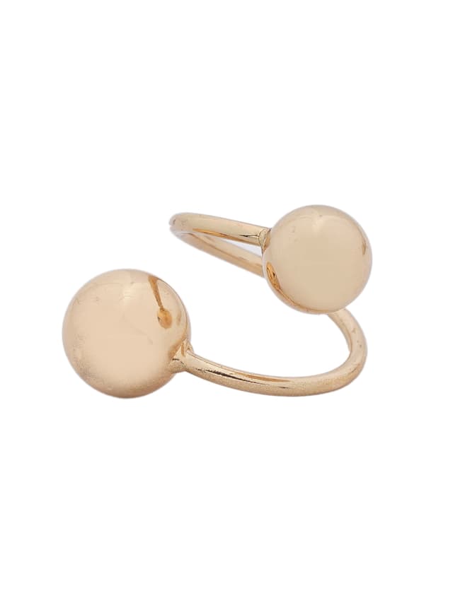 Minimalist Gold Sphere Open Ring-thumb-1