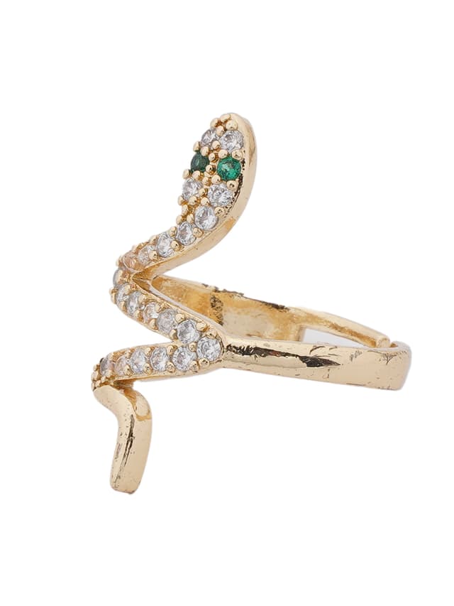 Tone Snake Ring with Crystal Accents-thumb-1