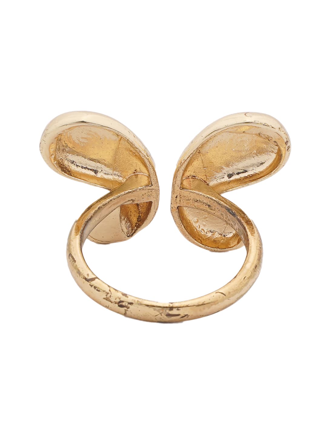 Gold-Tone Butterfly Adjustable Ring-2