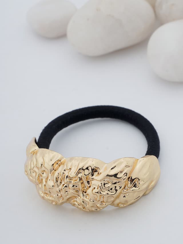 Sculptural Gold Hair Cuffs-thumb-0
