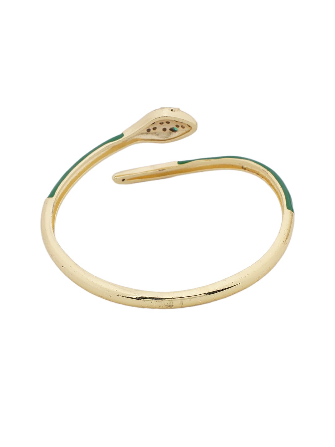 Gold Snake Open Cuff Bracelet-0