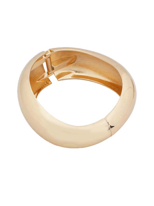 Gold Polished Hinged Bangle-thumb-0