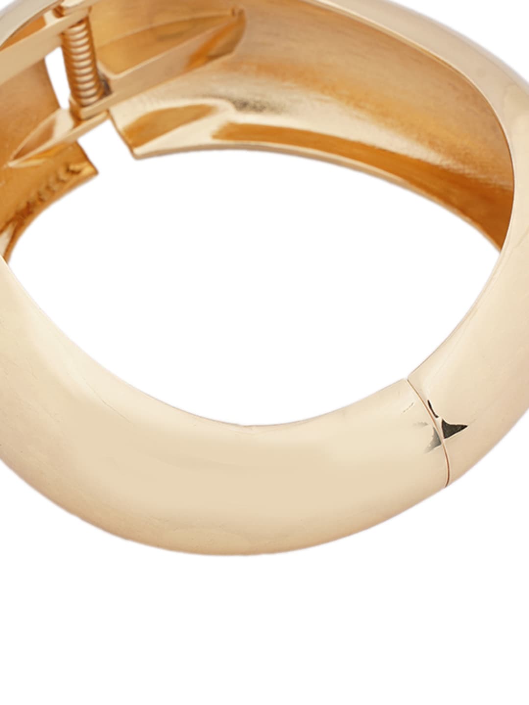 Gold Polished Hinged Bangle-1