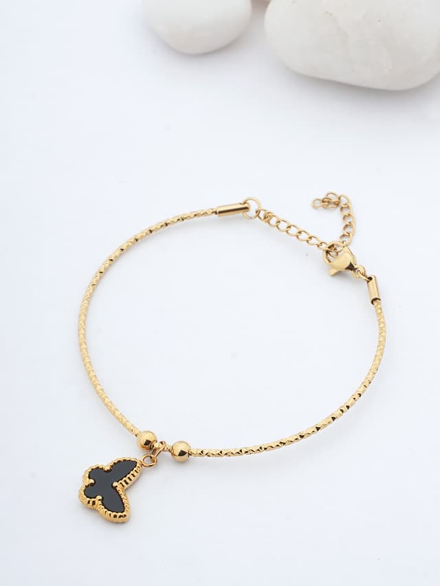 Gold-Tone Butterfly Charm Bracelet-thumb-0