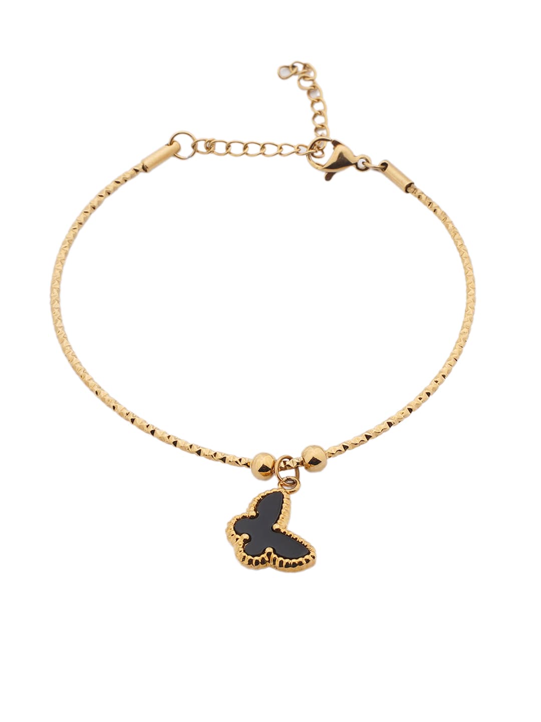 Gold-Tone Butterfly Charm Bracelet-2