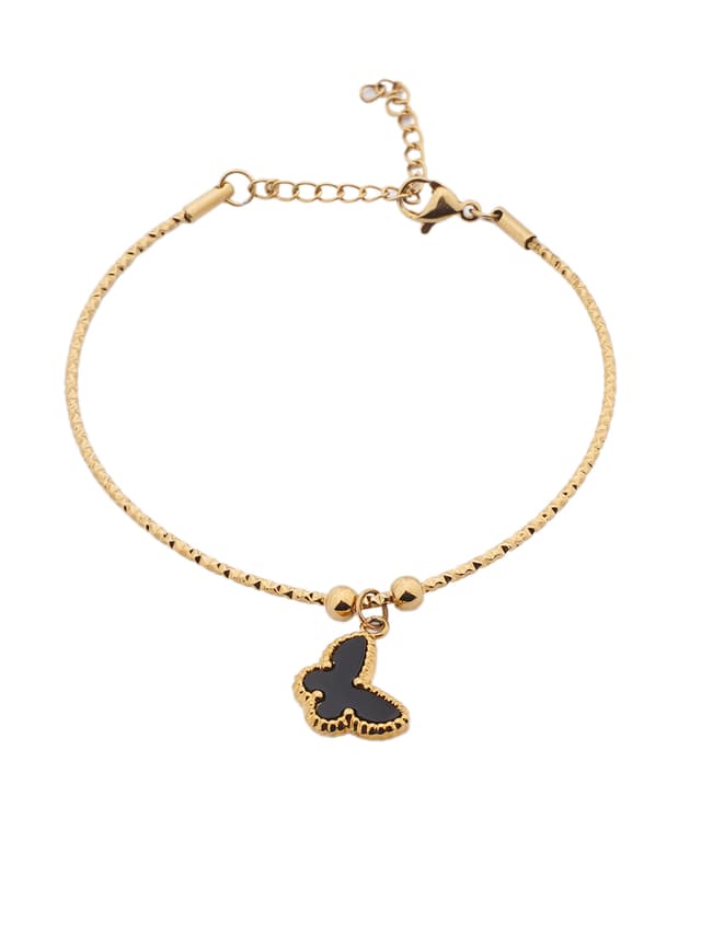 Gold-Tone Butterfly Charm Bracelet-thumb-2