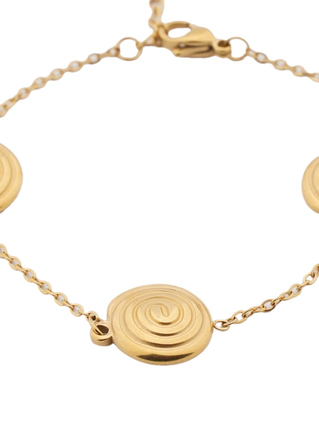 Triple Spiral Gold-Tone Bracelet-thumb-1
