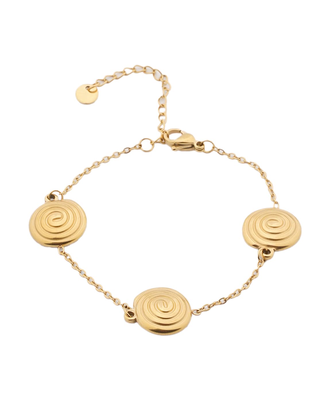 Triple Spiral Gold-Tone Bracelet-2