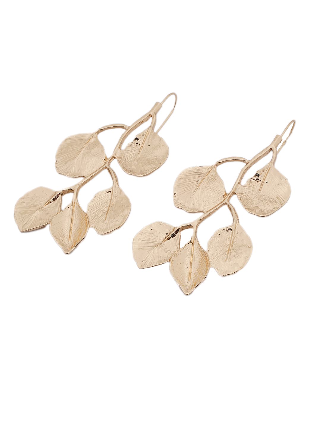 Textured Gold Leaf Branch Drops-2