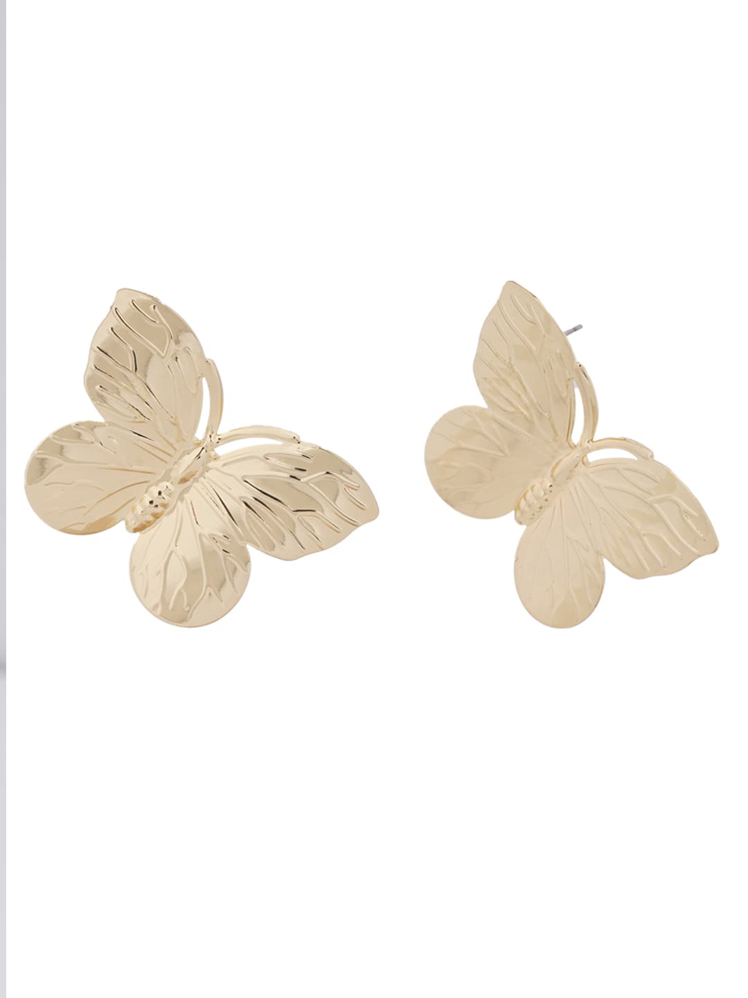 Sculpted Gold Butterfly Studs-1
