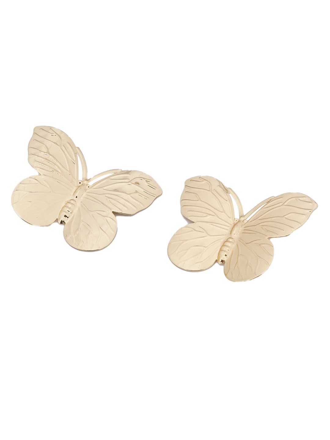 Sculpted Gold Butterfly Studs-2