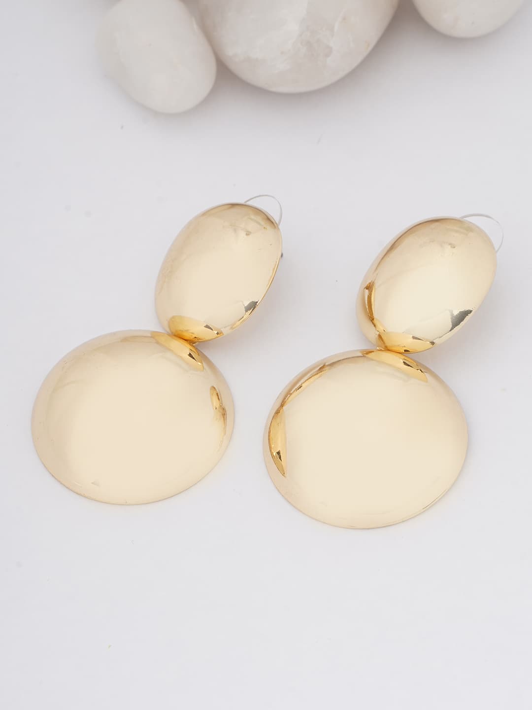 Double Tiered Polished Gold Rounds-0