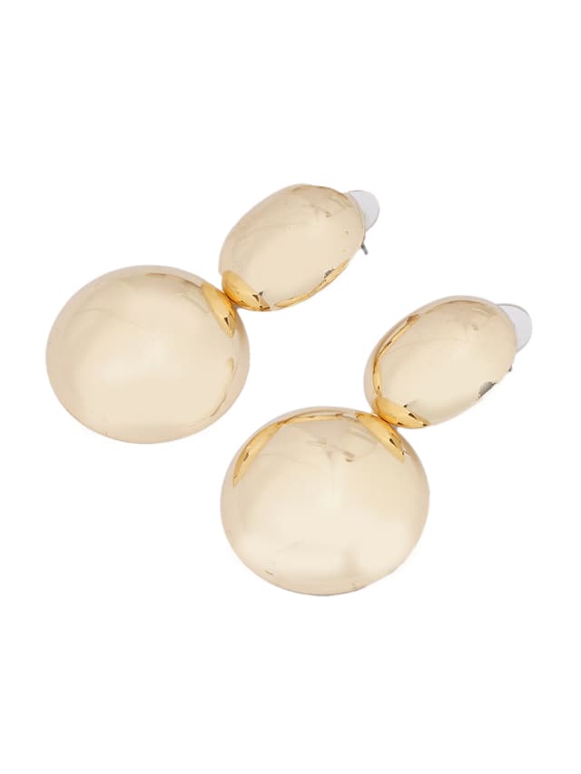 Double Tiered Polished Gold Rounds-thumb-2
