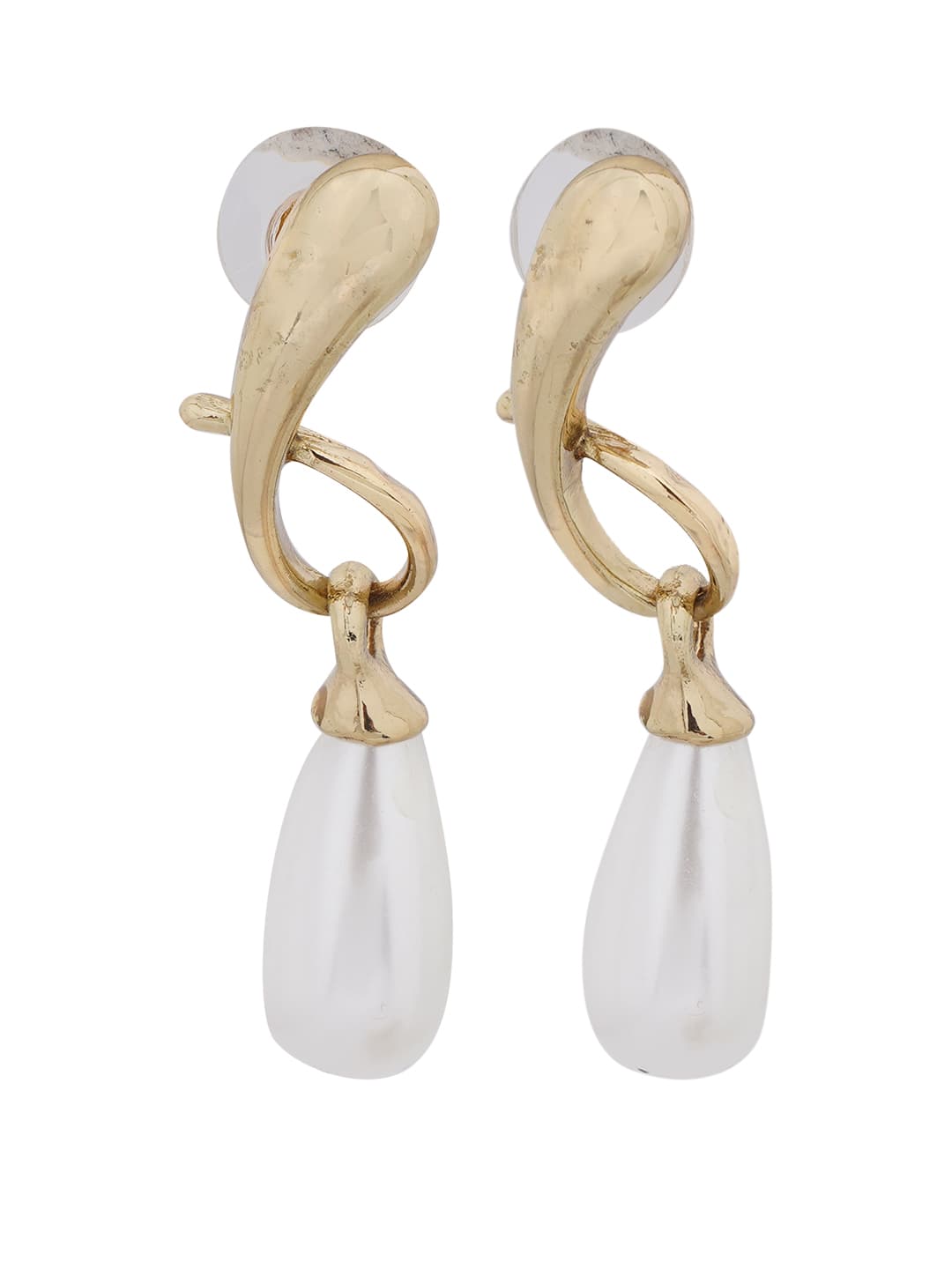 Gold Twist Pearl Drops-1