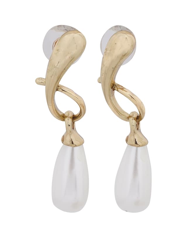 Gold Twist Pearl Drops-thumb-1