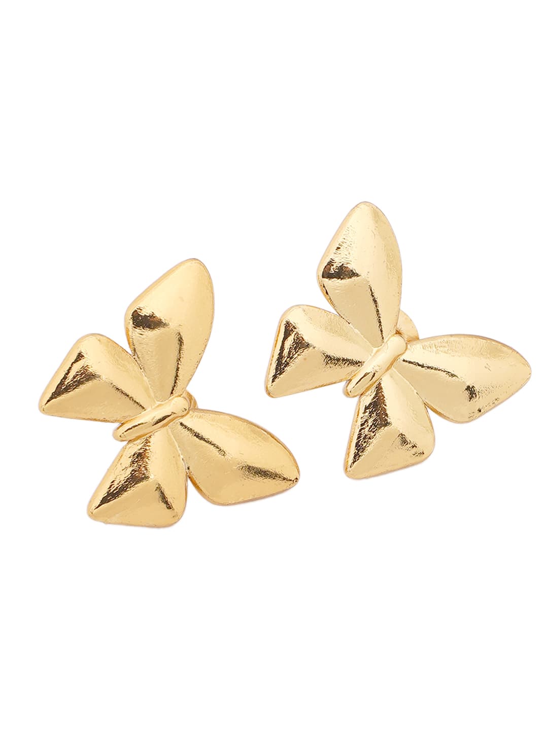 Gold Butterfly Stud Earrings-2