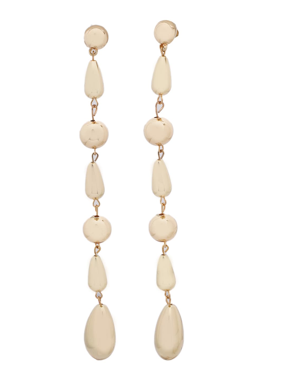 Gold Multi-Drop Long Earrings-1